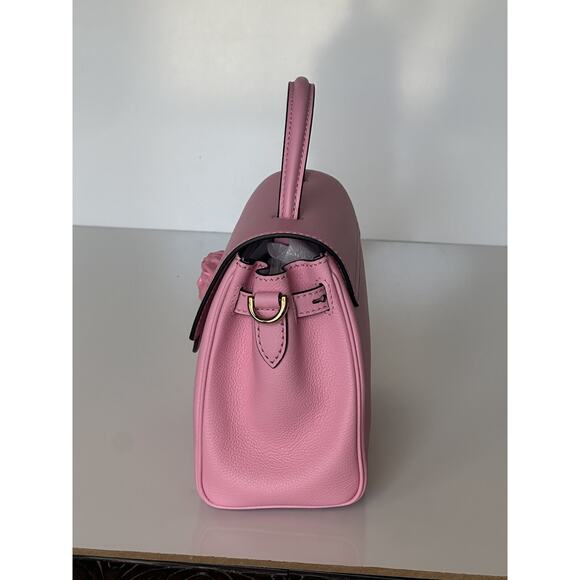 NWT $2125 Versace Top Handle Leather Pink Small Shoulder Bag DBFI040 Italy - Picture 10 of 16